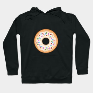 White Donut and Colorful Sprinkles Hoodie